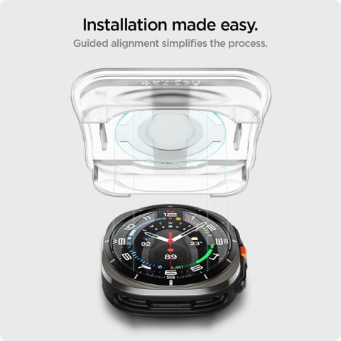 Spigen GLAS.TR EZ FIT 2-Pack - Szkło hartowane do Samsung Galaxy Watch Ultra 47 mm (2 szt) Spigen GLAS.TR EZ FIT 2-Pack - Szkło hartowane do Samsung Galaxy Watch Ultra 47 mm (2 szt)