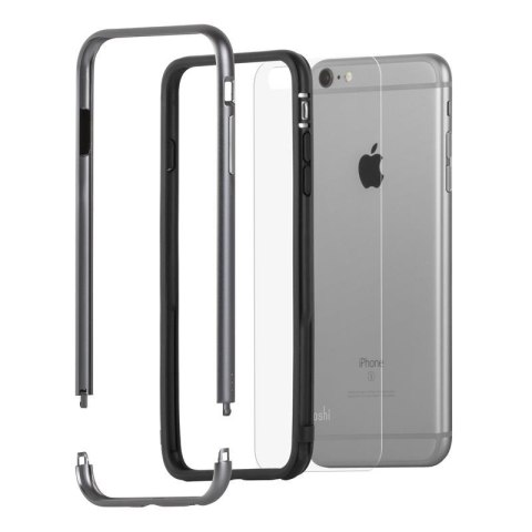 Moshi iGlaze Luxe - Etui z aluminiową ramką iPhone 6s Plus / iPhone 6 Plus (Titanium Grey) Moshi iGlaze Luxe - Etui z aluminiową ramką iPhone 6s Plus / iPhone 6 Plus (Titanium Grey)
