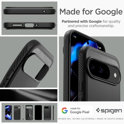 Spigen Rugged Armor - Etui do Google Pixel 9 / 9 Pro (Matte Black) Spigen Rugged Armor - Etui do Google Pixel 9 / 9 Pro (Matte Black)