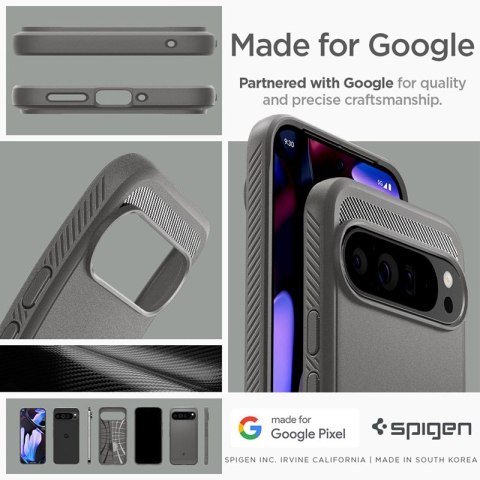 Spigen Rugged Armor - Etui do Google Pixel 9 Pro XL (Marble Grey) Spigen Rugged Armor - Etui do Google Pixel 9 Pro XL (Marble Grey)