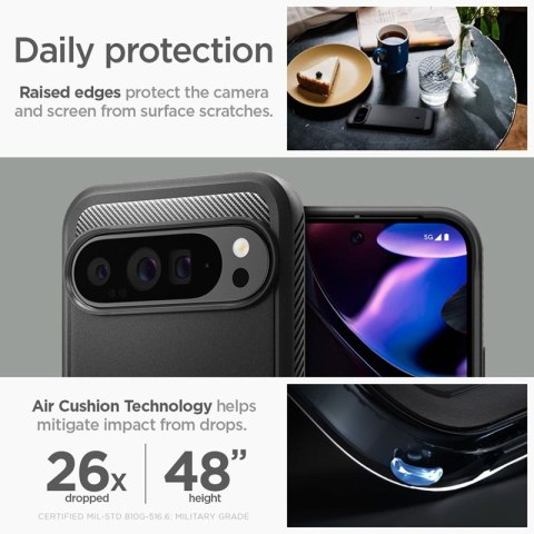 Spigen Rugged Armor - Etui do Google Pixel 9 Pro XL (Matte Black) Spigen Rugged Armor - Etui do Google Pixel 9 Pro XL (Matte Black)
