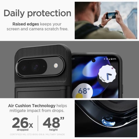 Spigen Slim Armor CS - Etui do Google Pixel 9 / 9 Pro (Czarny) Spigen Slim Armor CS - Etui do Google Pixel 9 / 9 Pro (Czarny)