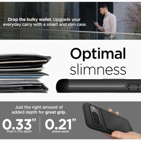 Spigen Slim Armor CS - Etui do Google Pixel 9 / 9 Pro (Czarny) Spigen Slim Armor CS - Etui do Google Pixel 9 / 9 Pro (Czarny)