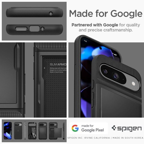 Spigen Slim Armor CS - Etui do Google Pixel 9 / 9 Pro (Czarny) Spigen Slim Armor CS - Etui do Google Pixel 9 / 9 Pro (Czarny)