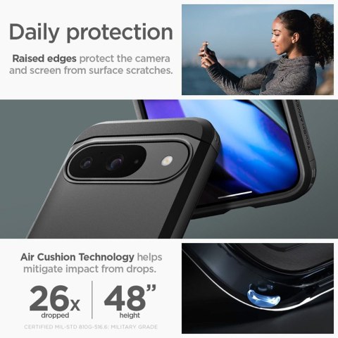 Spigen Tough Armor - Etui do Google Pixel 9 / 9 Pro (Czarny) Spigen Tough Armor - Etui do Google Pixel 9 / 9 Pro (Czarny)