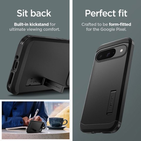 Spigen Tough Armor - Etui do Google Pixel 9 / 9 Pro (Czarny) Spigen Tough Armor - Etui do Google Pixel 9 / 9 Pro (Czarny)