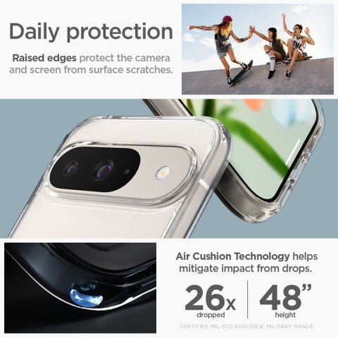 Spigen Ultra Hybrid - Etui do Google Pixel 9 / 9 Pro (Crystal Clear) Spigen Ultra Hybrid - Etui do Google Pixel 9 / 9 Pro (Crystal Clear)