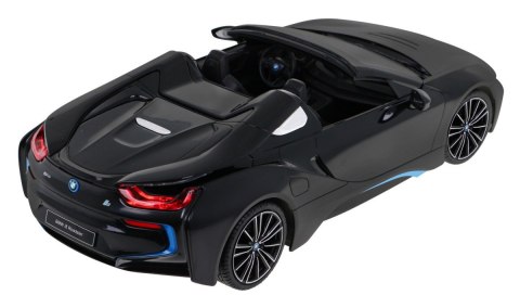 BMW i8 Roadster czarny RASTAR model 1:12 Zdalnie sterowane auto + pilot 2,4 GHz BMW i8 Roadster czarny RASTAR model 1:12 Zdalnie sterowane auto + pilot 2,4 GHz