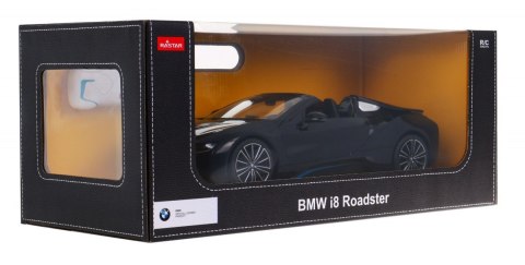 BMW i8 Roadster czarny RASTAR model 1:12 Zdalnie sterowane auto + pilot 2,4 GHz BMW i8 Roadster czarny RASTAR model 1:12 Zdalnie sterowane auto + pilot 2,4 GHz