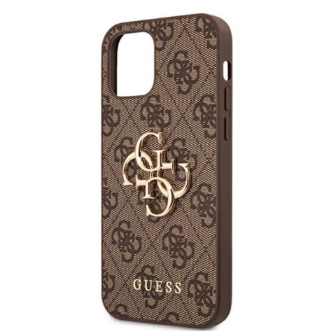 Guess 4G Big Metal Logo - Etui iPhone 12 / iPhone 12 Pro (brązowy) Guess 4G Big Metal Logo - Etui iPhone 12 / iPhone 12 Pro (brązowy)