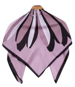 Chusta apaszka elegancka z ogromnym kwiatem (Różowy || Czarny)