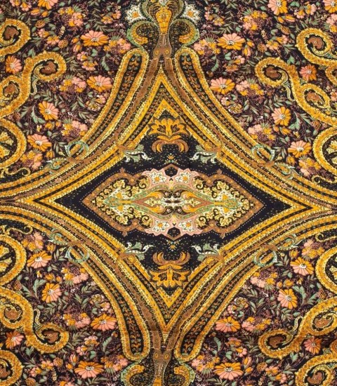 Chusta delikatna elegancka apaszka ornament (Wielokolorowy || Czarny) Chusta delikatna elegancka apaszka ornament (Wielokolorowy || Czarny)