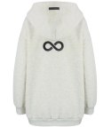 Ciepła bluza unisex oversize nieskończoność (Ecru)