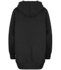 Ciepła gładka bluza oversize kaptur JANET (Czarny)