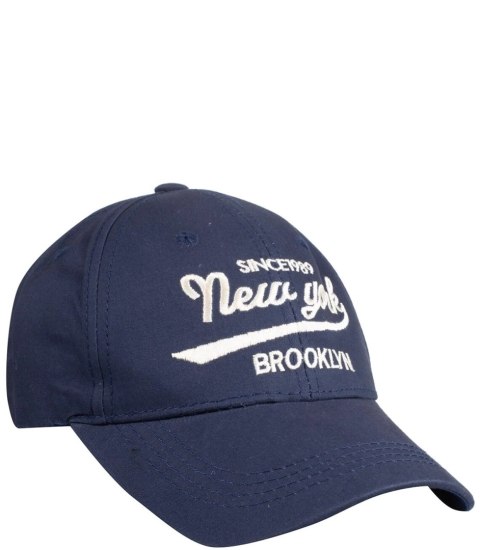Czapka z daszkiem haft ozdobiona napisem NEW YORK (Granatowy) Czapka z daszkiem haft ozdobiona napisem NEW YORK (Granatowy)