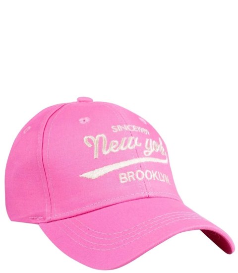 Czapka z daszkiem haft ozdobiona napisem NEW YORK (Różowy) Czapka z daszkiem haft ozdobiona napisem NEW YORK (Różowy)