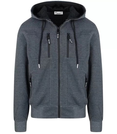 Hybrydowa męska kurtka bluza przejściowa (Szary)