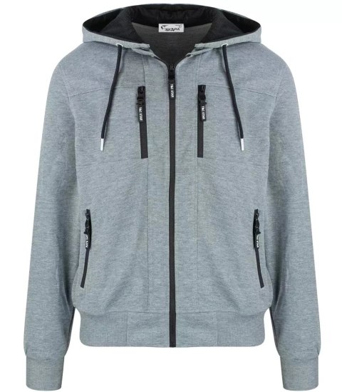 Hybrydowa męska kurtka bluza przejściowa (Szary)