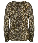 Klasyczny damski sweter w panterkę Elegancki VALERIA (Brązowy || Wielokolorowy)