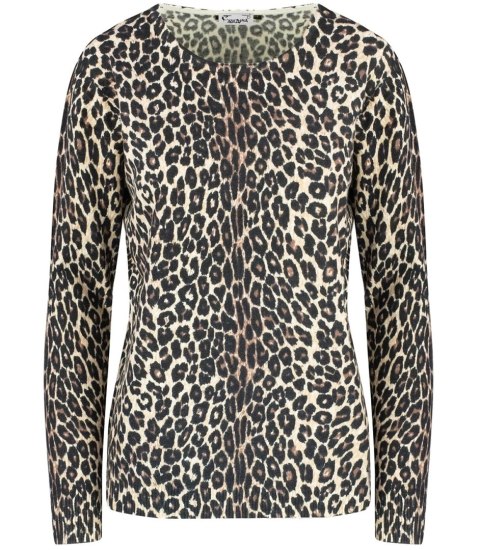 Klasyczny damski sweter w panterkę Elegancki VALERIA (Wielokolorowy || Beżowy) Klasyczny damski sweter w panterkę Elegancki VALERIA (Wielokolorowy || Beżowy)