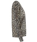 Klasyczny damski sweter w panterkę Elegancki VALERIA (Wielokolorowy || Beżowy)