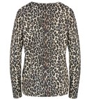Klasyczny damski sweter w panterkę Elegancki VALERIA (Wielokolorowy || Beżowy)
