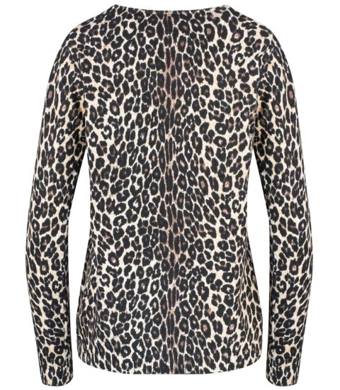 Klasyczny damski sweter w panterkę Elegancki VALERIA (Wielokolorowy || Beżowy) Klasyczny damski sweter w panterkę Elegancki VALERIA (Wielokolorowy || Beżowy)