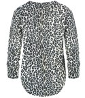 Klasyczny damski sweter w panterkę Elegancki ZUZANNA (Wielokolorowy || Beżowy)