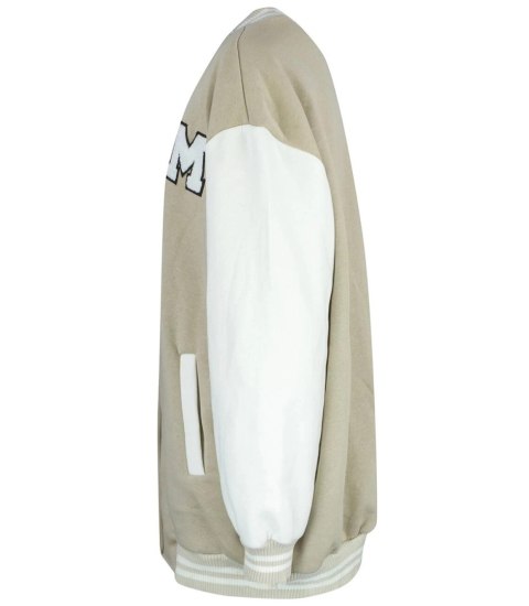 Luźna bluza bejsbolówka w stylu college (Beżowy) Luźna bluza bejsbolówka w stylu college (Beżowy)