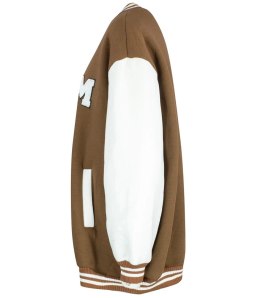 Luźna bluza bejsbolówka w stylu college (Brązowy)