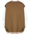 Luźna bluza bejsbolówka w stylu college (Brązowy)