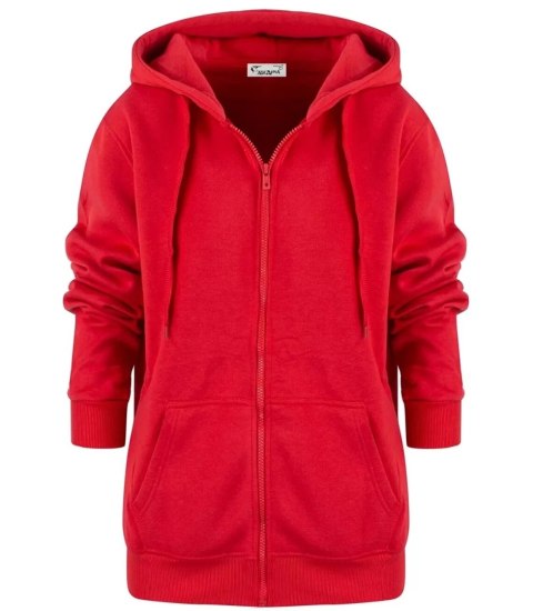 Rozpinana bluza kangurka z kapturem DYLAN (Czerwony) Rozpinana bluza kangurka z kapturem DYLAN (Czerwony)