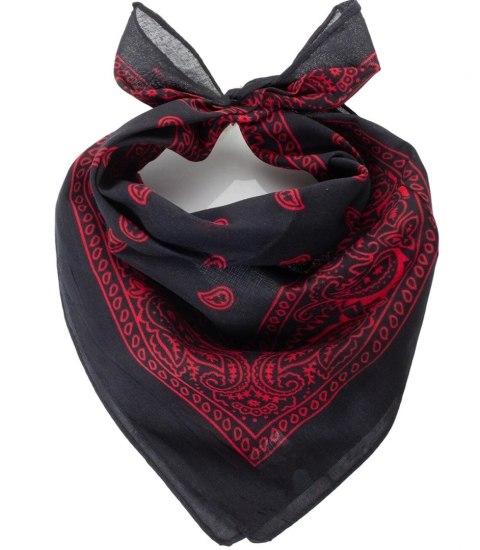 Bandana bandanka kwadratowa chusta Modne wzory Bawełna (Czerwony || Czarny) Bandana bandanka kwadratowa chusta Modne wzory Bawełna (Czerwony || Czarny)