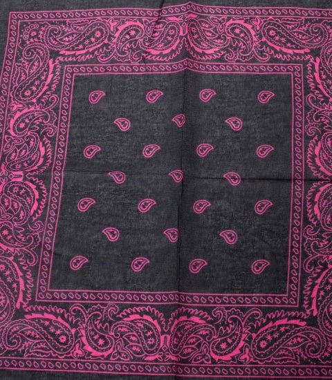 Bandana bandanka kwadratowa chusta Modne wzory Bawełna (Różowy || Czarny) Bandana bandanka kwadratowa chusta Modne wzory Bawełna (Różowy || Czarny)