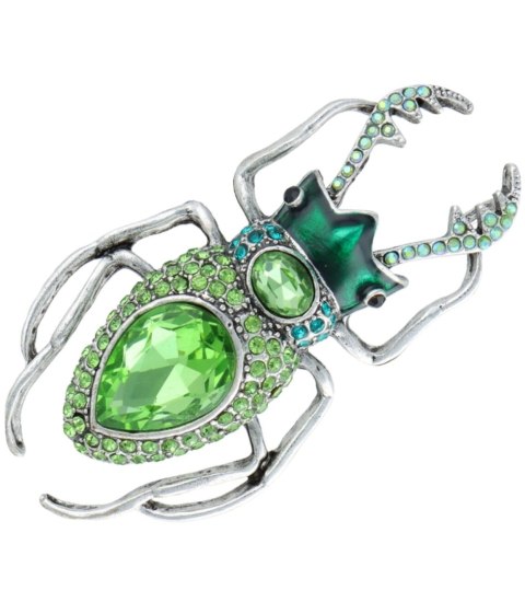 Broszka z cyrkoniami Elegancka Piękna Ozdobna Agrafka Owad (Zielony) Broszka z cyrkoniami Elegancka Piękna Ozdobna Agrafka Owad (Zielony)