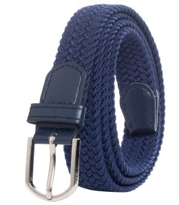Casualowy damski pasek 2,5 cm pleciona taśma (Niebieski)