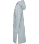 Ciepła bluza damska dresowa sukienka oversize z kapturem NANCY (Szary)