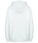 Ciepła gładka bluza oversize z kapturem kangurka KAREN (Biały)