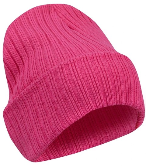 Czapka unisex Uniwersalna Beanie prażkowana dzianina (Różowy) Czapka unisex Uniwersalna Beanie prażkowana dzianina (Różowy)