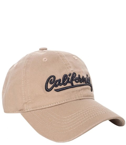 Czapka z daszkiem haft ozdobiona napisem CALIFORNIA (Beżowy) Czapka z daszkiem haft ozdobiona napisem CALIFORNIA (Beżowy)