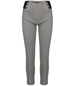 Damskie spodnie jegginsy tregginsy w pepitkę Eleganckie LILI (Brązowy)