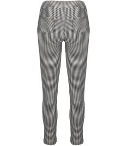 Damskie spodnie jegginsy tregginsy w pepitkę Eleganckie LILI (Brązowy)