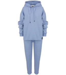 Dres sportowy bawełniany gładki oversize MARGARET (Niebieski)