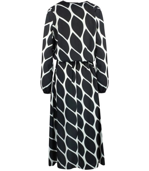 Elegancka sukienka maxi w geometryczny wzór Niezwykła MARIBEL (Czarny) Elegancka sukienka maxi w geometryczny wzór Niezwykła MARIBEL (Czarny)