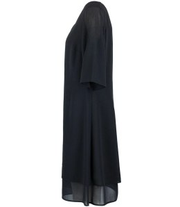 Elegancka sukienka tiulowa z podszewką midi IZABELLA plus size (Czarny)