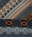 Piękna chusta szalik z frędzlami orientalny print (Szary || Wielokolorowy)