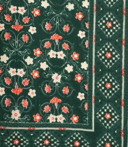 Piękna chusta szalik z frędzlami print w kwiaty (Zielony || Wielokolorowy)