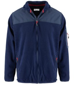 Polar męski klasyczny ciepły bluza rozpinana (Niebieski)