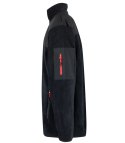 Polar męski klasyczny ciepły bluza rozpinana plus size (Czarny)