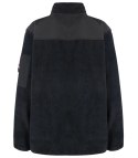 Polar męski klasyczny ciepły bluza rozpinana plus size (Czarny)